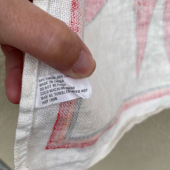 Vintage Australia Tea Towel Sturt's Desert Pea Tourist Souvenir - Picture 8 of 8